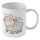Alphynix 1 Mug Le Seigneur est mon Berger, 33cl tasse à café chrétienne inspirante avec mouton mignon et Psaume 23:1, cadeau réconfortant pour croyants,Le cadeau de la saint-valentin, cadeau d’anniversaire image 3