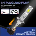 Bullvision 2pcs Pack, H1 Car LED Light, Plug-N-Play, 1:1 Mini Design, 6000K White 15000LM Brighter LED Bulbs for Cars,Headlight Bulb Design Wireless image 8