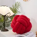 MEROPE, Coussin-ballon à nœuds polyester/élasthanne, 28 cm, rouge, 1 pack image 4