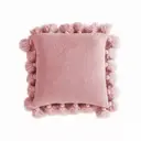 MEROPE, Acrylic Knit/Fringed Cushion Cover, 50x50cm, pink, 1pack image 1