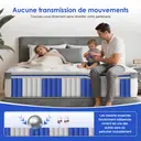 GTIMEX Matelas à ressorts ensachés 7 zones avec drap-housse, 25 cm d'épaisseur, 140 x 190 cm, pour enfants et adultes image 4
