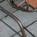 Outsunny 2 Seater Kids Garden Swing Seat, Children Outdoor Patio Lounge Chair for Gardens w/ Adjustable Awning, Seatbelt, Monkey Pattern - Brown image 7