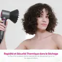 Okaydeer Air Styler avec Effet Coanda, Sèche-Cheveux Haute Vitesse 7 en 1 & Boucleur Automatique, Brosse à Air Chaud Ionique pour Séchage Rapide et Coiffage, sans Dommages Thermiques Extrêmes, Convient à Tous les Types de Cheveux, avec Étui de Voyage, Gris Métallique et Rouge Rose, D1 image 6