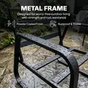 Outsunny 4 Piece Garden Furniture Set, Outdoor Sofa Set with Loveseat, 2 Armchairs, Coffee Table and Cushions, Patio Furniture Conversation Set for Poolside Porch, Black image 4