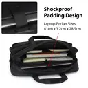 Laptop Bag 17 Inch， Briefcase Men Large Work Bag Office Business Notebook Bag Waterproof Laptop Bag for Work Travel Gifts for Men， Black， New Year Sale ， Top gift picks image 2