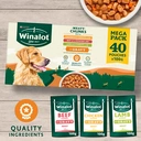Winalot Meaty Chunks Mixed in Gravy Wet Dog Food 40x100g image 5