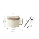 Maxcook Ramen Bowl Pickle Bowl - with Cutlery - 1.5 L image 3