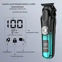 Komingdon Beard Trimmer For Men, All-in-One Men's Hair Clipper Hair Trimmer, Mustache Body Nose Ear Facial Cutting Shaver, Electric Razor Grooming Kit, USB Rechargeable  Cordless & Led Display, Holiday Gift For Him Father's Day Gift bule image 3