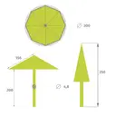 Hespéride Parasol Loompa 3 m - beige image 2