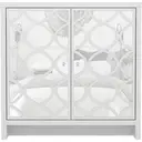 Galano Iris 2 Door Sideboard – Storage Cabinet for Living Room & Kitchen – Space Saving Side Unit with Arylic Mirror Doors, Modern Side Board Organizer - White image 3