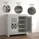 Galano Millicent 12 Pairs Shoe Cabinet - 2 Door Modern Storage Cabinet - Standing Organiser for Home - Office - 34D x 78.6W x 76.8H centimetres - Dusty Grey Oak image 4