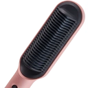 TYMO Ring Hair Straightener Brush, Flat Iron and Hair Brush 2-in-1, HC100R, 3D Ceramic Heating Teeth, 5 Temperature Settings, Anti-Scald Design, Black, Top Gift Picks, Pink image 1