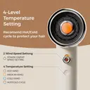 Zhibai retro high-speed hair dryer for home use, with 250 million positive and negative ions for hair care, low noise, 1400W high power, 110000 rpm motor, high wind speed drying, gift box for women's birthdays image 5