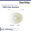 DeerValley Bathroom Sink Oval Ceramic Vessel Sink Practical Hygienic Combines Style and Function, Ideal for Modern Bathroom Design 406 x 330mm White image 6