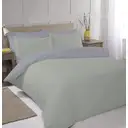 NightComfort Duvet Cover Set Plain Reversible Polycotton Sage/Grey Single image 2