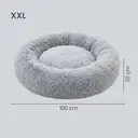 SONGMICS Lit donut pour chien avec housse amovible et lavable gris clair - Ø 100 cm image 6