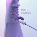 Ordo Hydro Sonic Water Flosser (Irrigator), Wireless, Rechargeable, Sonic Waterjet Cleaning, 3 Water Pressure Settings (80–160 PSI), 2,000 Water Pulses Per Minute, IPX7 Waterproof, Travel-Size Lockable Design, For Dentures, Brackets, Dental Implants, and Dental Bridges, Pearlescent Pearl Purple Finish image 6