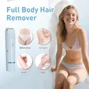 Electric Shaver for Women, 2-in-1 Electric Razor for Womens Legs Underarm Face Pubic Hairs, Rechargeable Razor Body Hair Trimmer Wet & Dry Use,Blue image 2