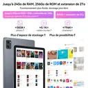 Tablette TABWEE T20 10,1 pouces, 24 Go (8 + 16) de RAM + 256 Go de ROM/2 To TF, Gemini AI, processeur T606 octa-core + appareil photo 8 Mpx, batterie 5 000 mAh, Widevine L1, tablette 2-en-1 avec clavier/souris/stylet image 5