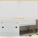 HOMCOM Narrow Shoe Cabinet with 2 Flip Drawers, Slim Shoe Storage Cabinet with Adjustable Shelves, Open Shelf, Hairpin Legs and 2 Vents for 12 Pairs of Shoes for Entryway, White image 6