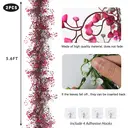 Yuejia Lot de 2 guirlandes de plantes artificielles en soie - 170 cm  image 2