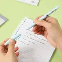 Deli Erasable Gel Pen, Office School Supplies, 0.5mm Needle Point, Blue, 12-Pack image 4