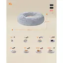 SONGMICS Lit donut et coussin lavable pour animaux gris clair - 80 cm  image 7