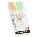 Zebra Mildliner Lot de 5 marqueurs pinceau à double pointe, couleurs fluorescentes image 2