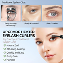 Sunluxy S600 Black Electric Eyelash Curler, Natural Curling Long-Lasting Styling, LED Temperature and Battery Display, Smart Safety Automatic Power-off, Rechargeable Portable Eyelash Curler image 3