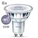 Philips Light Bulb LED Spotlight Pin Base GU10 Warm White 50W Non-Dimmable 6pcs image 2
