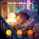 VIVREAL Lampe de nuit licorne pour enfants, adorable, en silicone, LED dimmable, rechargeable, lampe tactile pour chevet, décoration chambre, vendre pour le Nouvel An, top cadeaux image 3