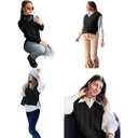 Sweater Vest for Women V Neck Sleeveless Knit Solid Casual Ribbed Preppy Pullover Tops (black, XXL) image 3