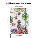 Jubiluu A5 Hardcover Notebook with Lined Pages - 96 Sheets (100g offset paper), Bookmark & Elastic Band -Classic Cream Ruled Journal for Writing, School, Office, and Gifts-Tropical Parrot & Foliage image 2