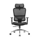 SIHOO M56C Ergonomic Office Chair - Adjustable Desk Chair with 3D Dynamic Lumbar Support, Breathable Mesh Back, Adjustable Headrest and PU Armrests for Home Office - (Black) image 4