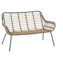 Hespéride Salon de Jardin Paopao Graphite, Gris , Anti-Rouille Coussins Confortables 2 Fauteuils 1 Canapé 1 Table Basse pour Terasse, Balcon image 3