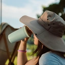 Bottle Bottle Insulated Travel Mug 350ml Stainless Steel Office Coffee Cup with Push Button Lid Keeps Cold and Hot for 8 Hours (Green) image 1