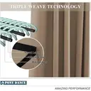 PONY DANCE Rideaux occultants avec œillets, Lot de 2 panneaux, L 140 x H 245 cm (L 55 x H 96 pouces), Cappuccino image 5