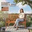 Outsunny Garden Coffee Table, Rectangular Patio Side Table with Steel Frame and Slat Tabletop for Outdoor, Balcony, 101.5 x 61cm, Grey image 8