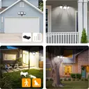 UME Solar Outdoor Lights 302 LED 3000LM, IP65 Waterproof Motion Sensor Outdoor Lights, 3 Heads Solar Security Flood Lights 270 Wide Lighting Angle with 3 Modes for Garden Patio Yard - 4 Pack image 6