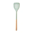 Maison by Premier Sage Green Silicone Head Slotted Turner With Round Wood Handle image 0