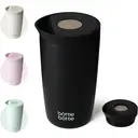 Bottle Bottle Thermal Mug 500 ml To Go - Premium Insulated Stainless Steel Mug, Leak-Proof, BPA-Free, Quick Press Closure, Double Walled, Keeps Drinks Hot & Cold for a Long Time (black) image 0