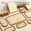 Oirlv jewelry tray display organizer bracele luxury wood, Flat jewelry Jewellery Drawer trays Removable Dividers for Rings Earring Necklace Storage Display, 1pcs image 6