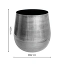 Antique Pewter Bell Bottomed Planter 22cm image 2