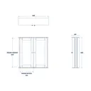 Croydex Bathroom Mirror Cabinet - Ashby White image 6