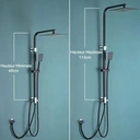 Auralum Système de douche en acier inoxydable, ensemble de douche pluie, panneau de douche de massage avec douchette à main image 2