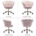 CHAIRUS Ya-Home Chaise de bureau pivotante avec hauteur réglable et roulettes - Rose clair image 7