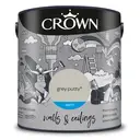 CROWN Matt Emulsion Grey Putty 2.5L image 1