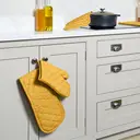 Dexam Single Oven Glove Love Colour 100% Cotton Ochre image 6