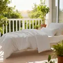 LeBonsoir Light Gray Duvet Cover Set，135x200cm/50x75cmx1 Soft Double Brushed Bedding Set， with Zip， 2 Pieces， Includes 1 Duvet Cover & 1 Pillowcase， NO Comforter image 2