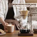 100pcs Coffee Filter Papers, Natural Cone-Shaped Filters for Drip Coffee Makers, Disposable Paper Liners, Compatible with Standard Machines image 2